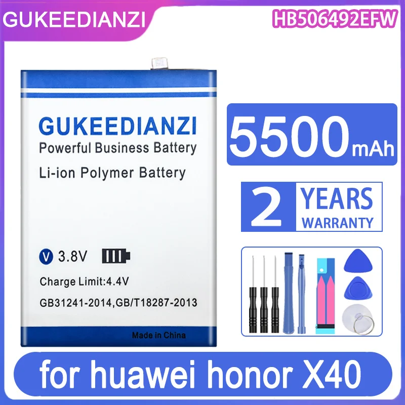 

Сменный аккумулятор GUKEEDIANZI HB506492EFW 5500 мАч для huawei honor X40