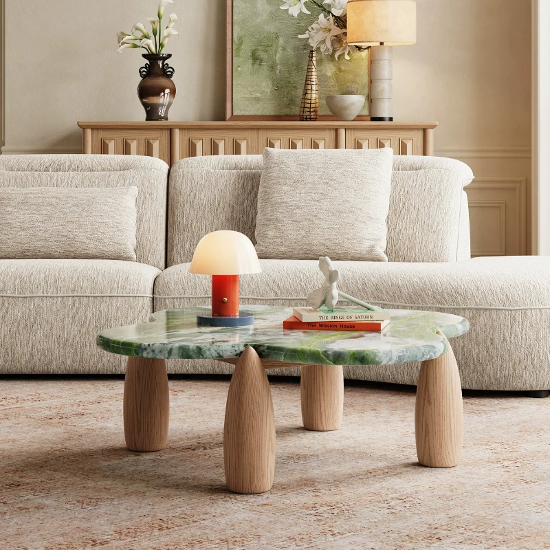 Marble Wood Coffee Tables Salon Small Retro Garden Coffee Tables Colorful Farmhouse Mesa De Centro Sala Furniture For Home