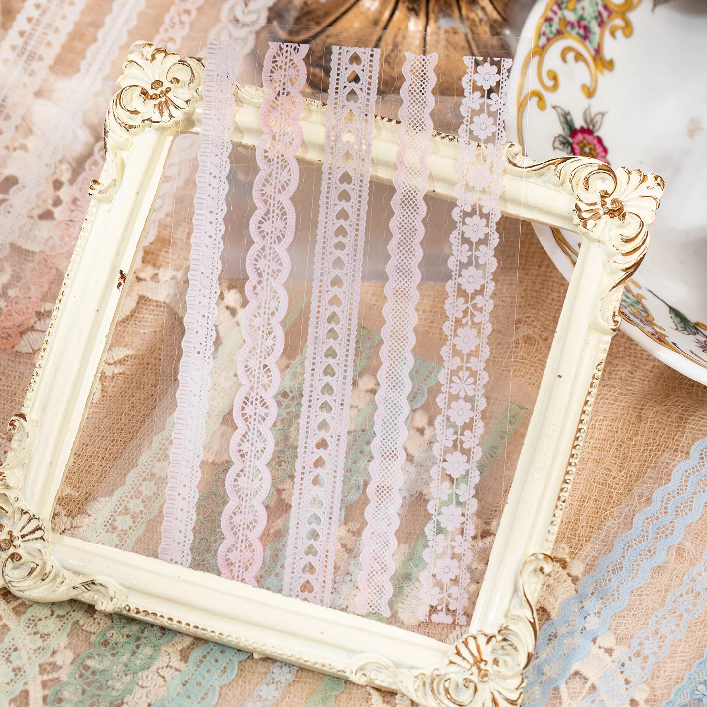 20 pièces/lot Autocollants Kawaii de papeterie, motifs dentelle et tissage de rêve, décoratifs pour journal, téléphone portable, scrapbooking et loisirs créatifs