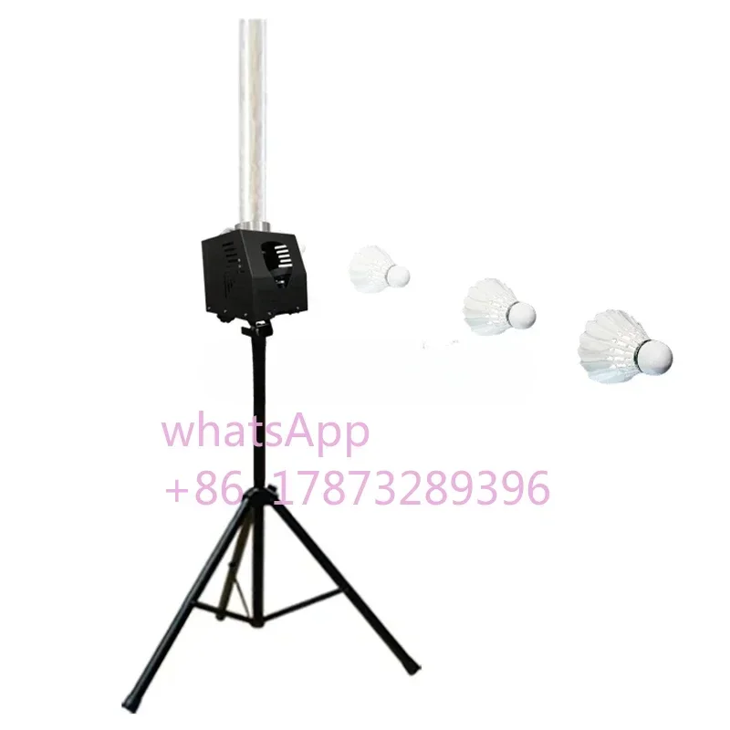 Fully Automatic Badminton Ball Machine, Training Device with Lifting Height 0-80cm, Adjustable Infrared Remote Control, SPT6000