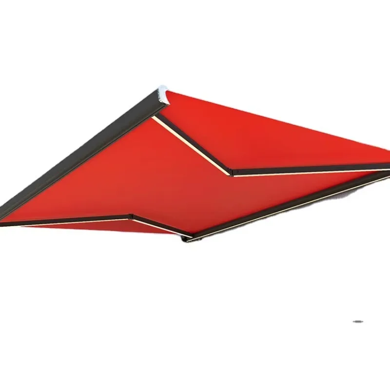 Retractable Awning Outdoor Waterproof Full Cassette Canopy Motorized HDPE Customizable Sizes for Balcony Remote Control