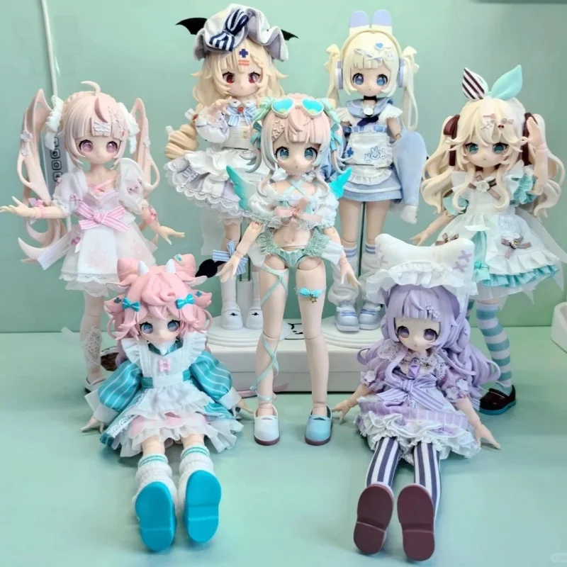 

Original Sugarygirls Bjd Blind Box Cute Action Doll 8 Points Mjd Doll With Clothes Doll Ornament Toy Birthday Mystery Box Gift
