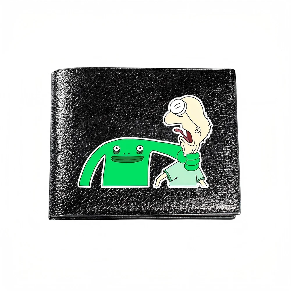 Green Creature And Man With Hat Wallet Card Holder Casual Business Fashion Print Design