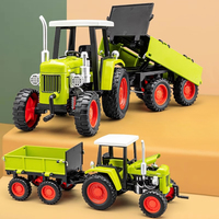 1:32 Scale Retro Walking Tractor Car Model Toy Sound Light Diecast Metal Agricultural Vehicle Models Decorations for Kids