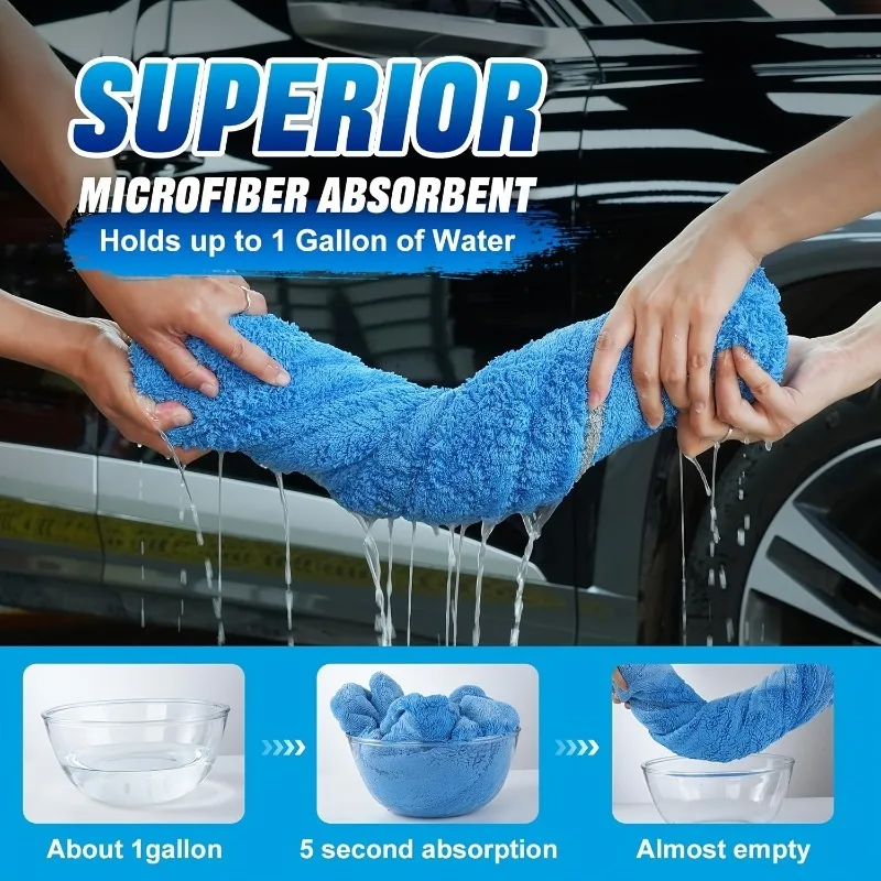 TILONDEX Car Cleaning Towel | Extra-large Microfiber Car Cleaning Towel, 1400 GSM Super Absorbent, Lint-free, Premium Double-lay