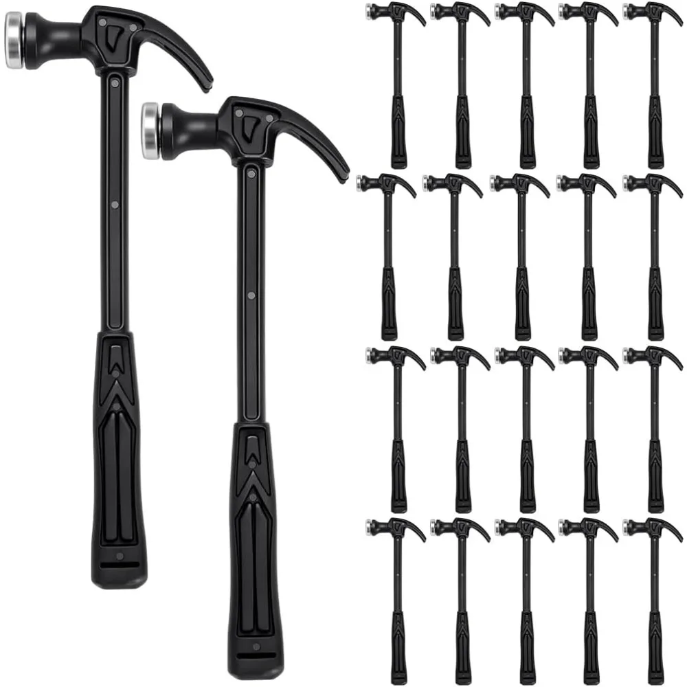 

40Pcs Small Household Hammer 7.3 Inch Mini Plastic Claw Hammer Small Household Tool Black Mini Rubber Mallet With Claw for Craft