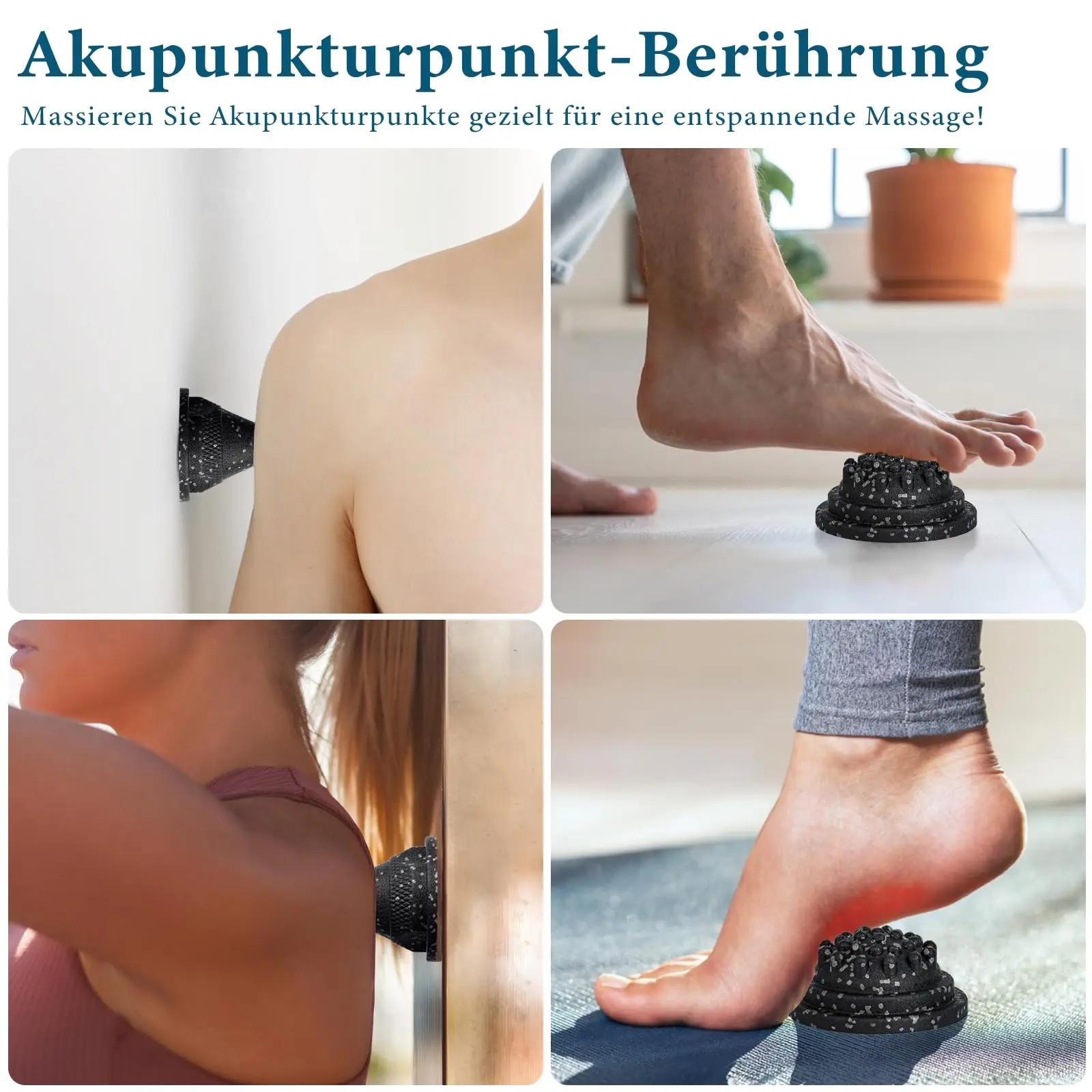 Rolos de espuma para massagem de ioga 5 em 1, bolas de fáscia, coluna de ioga, rolo fitness de alta densidade e bola, perna, costas, pescoço, massageador, alívio da dor