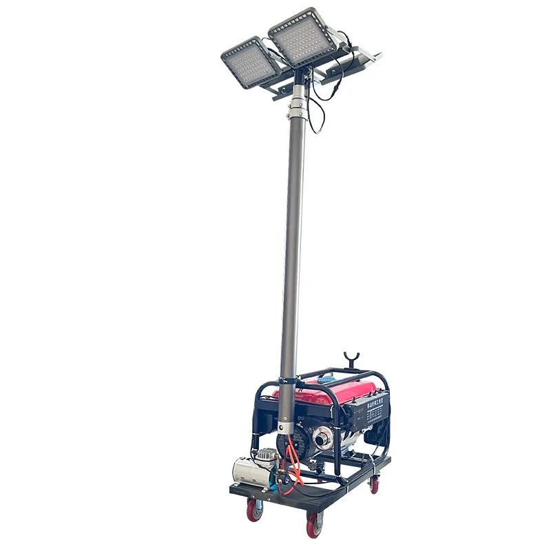Automatic lifting mobile lighting cart, cart type lifting work light
