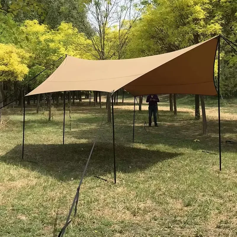 Camping Oxford Awning Tent with Mesh Wall Waterproof Sunproof