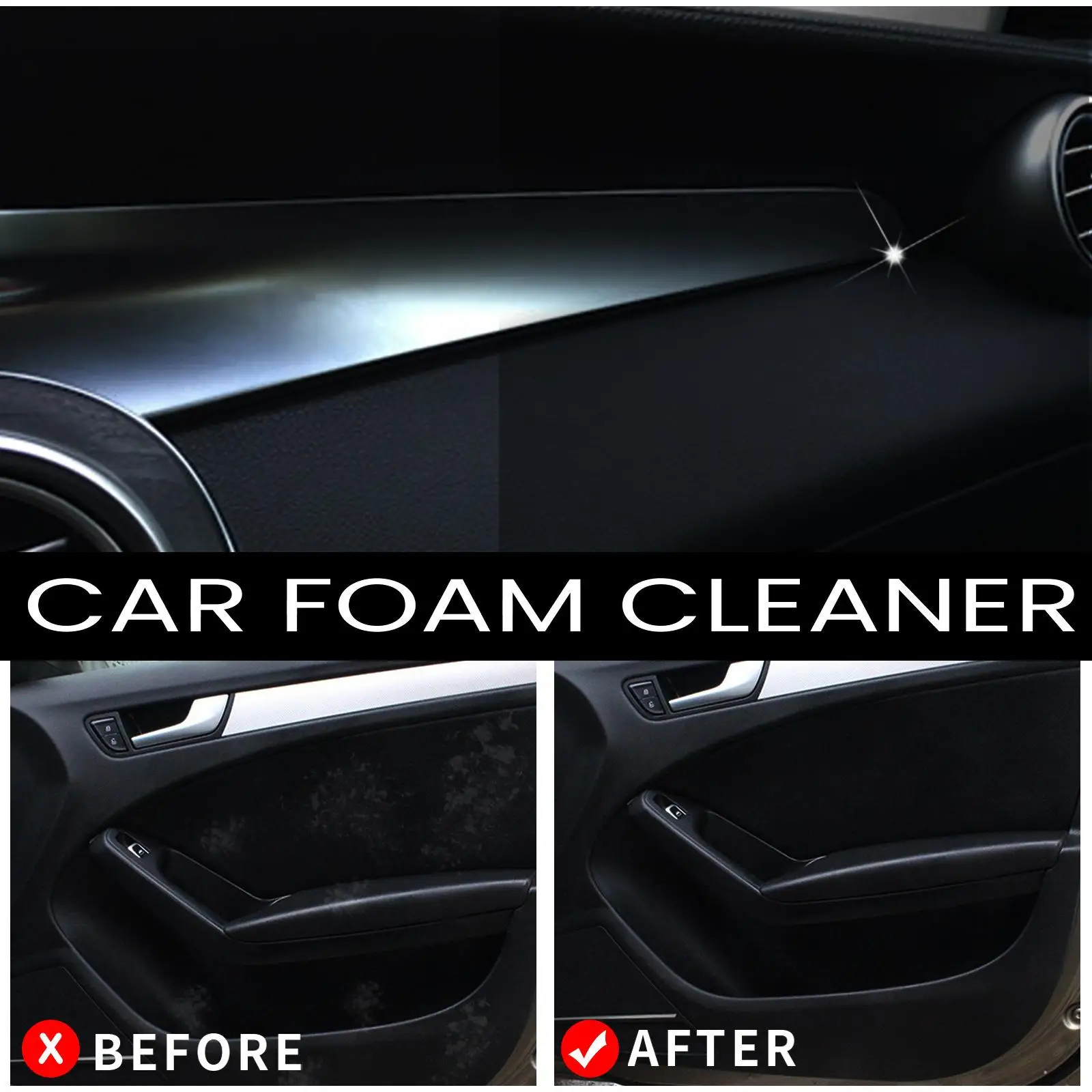 120ml Car Foam Cleaner Spray for Car Console Dashboard for seat Door Window