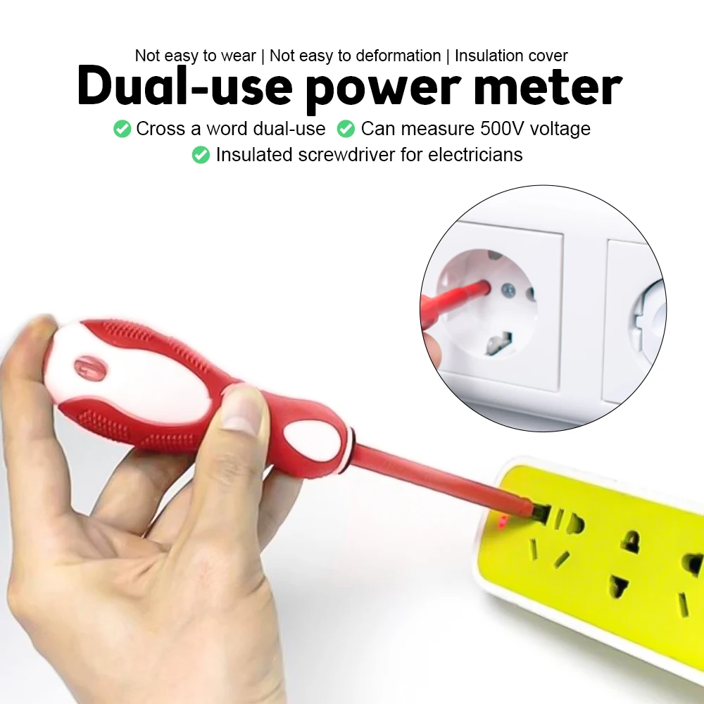 1PC 2-In-1 Dual Head Screwdriver Electrical Tester Pen 1000V Voltage Detector Tool Screwdriver Hand tools professional