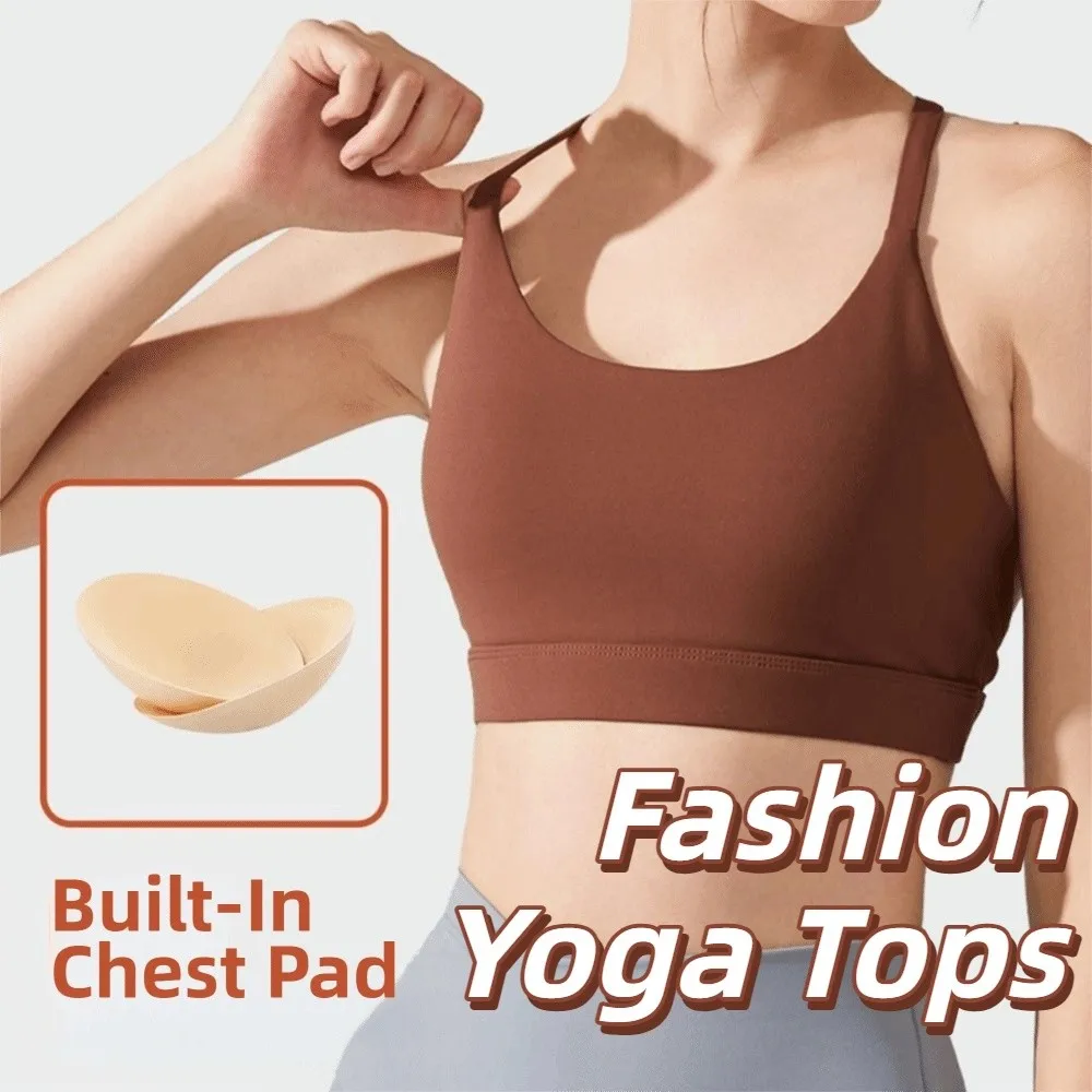 

Support Bra Seamless Women's Sports Bra Breathable Durable Fashion Yoga Tops Hollow Out with Chest Pad Fitness Gym Bra Yoga