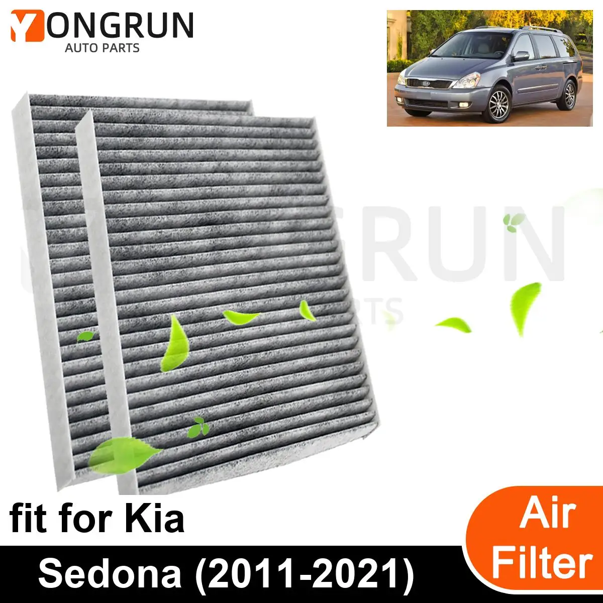 2Pcs New Car Engine Air Filter Cleaner for 2011-2021 Kia Sedona Car Accessories OEM CF11819 3SF79-AQ00  97133-3SAA0 4DF79-AQ000