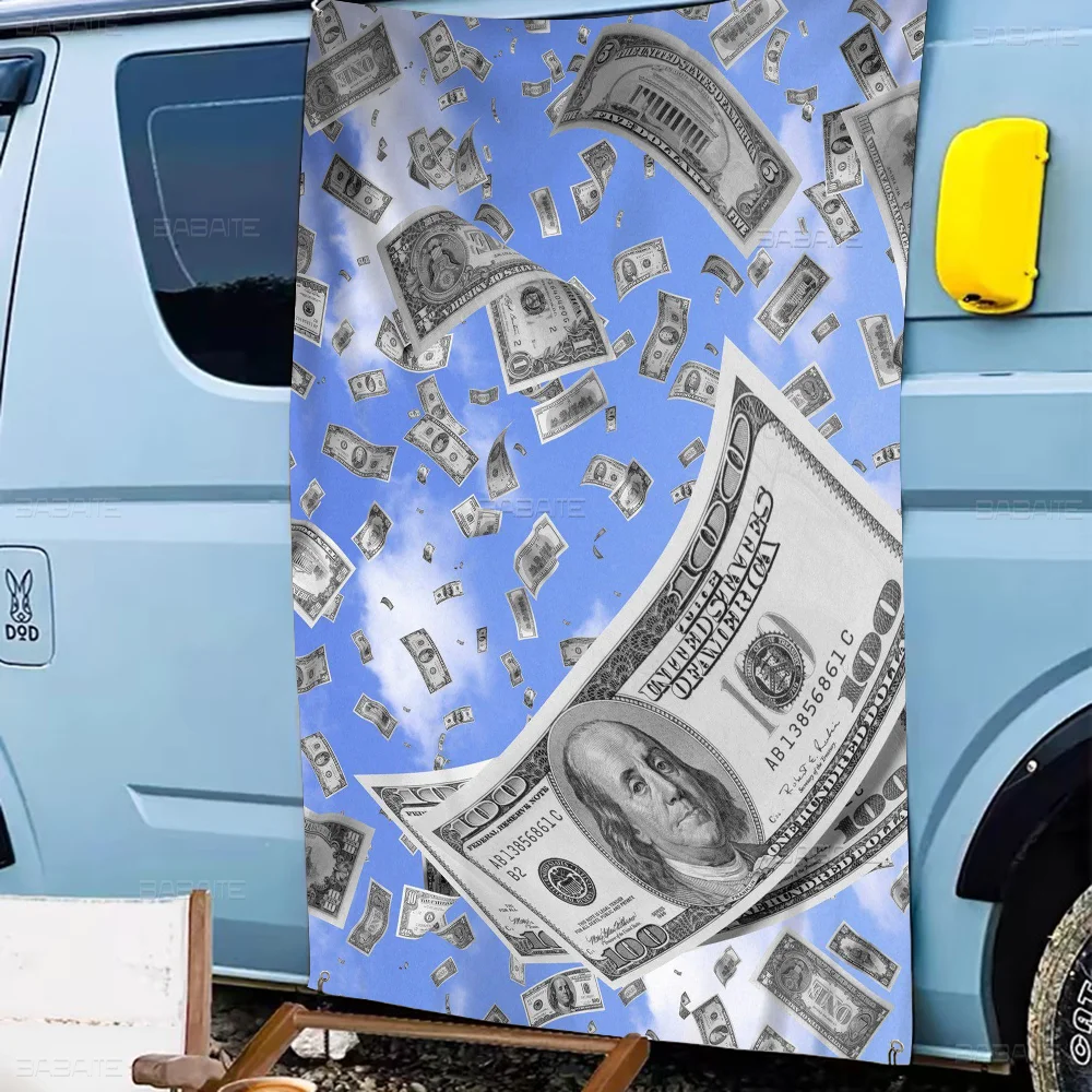 ドルと現金のキャンプ旗、ハイエンド、高品質のバナー印刷、芸術的な雰囲気スタイル