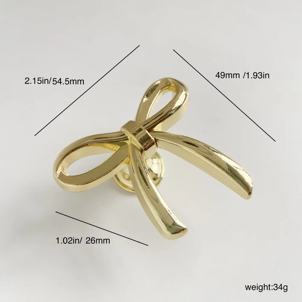 

4 шт. Элегантные металлические ручки-бантики для ящиков, ручки для шкафов из цинкового сплава, прочные ручки-бантики для комодов, милые ручки-бантики для ящиков, декоративная фурнитура