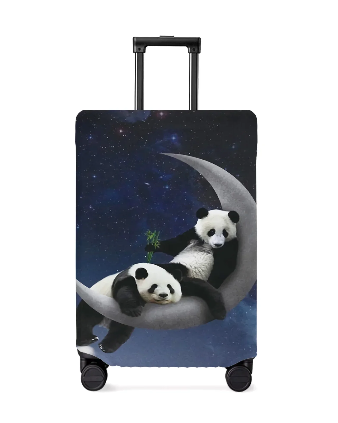 Moon Night Sky Panda Travel Luggage Protective Cover for Travel Accessories Suitcase Elastic Dust Case Protect Sleeve