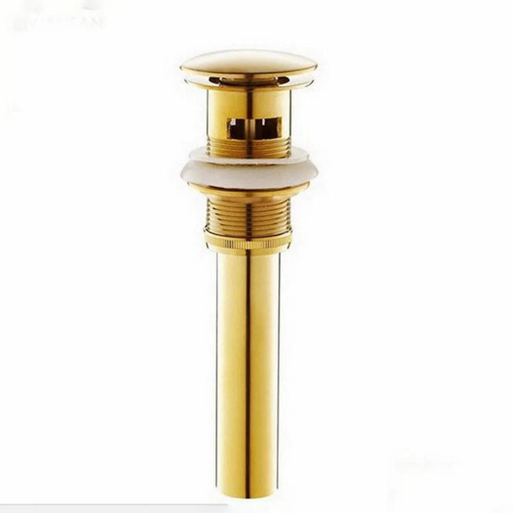 

Латунная большая круглая крышка золотого цвета, всплывающая сливная раковина для ванной комнаты с переливом asd023