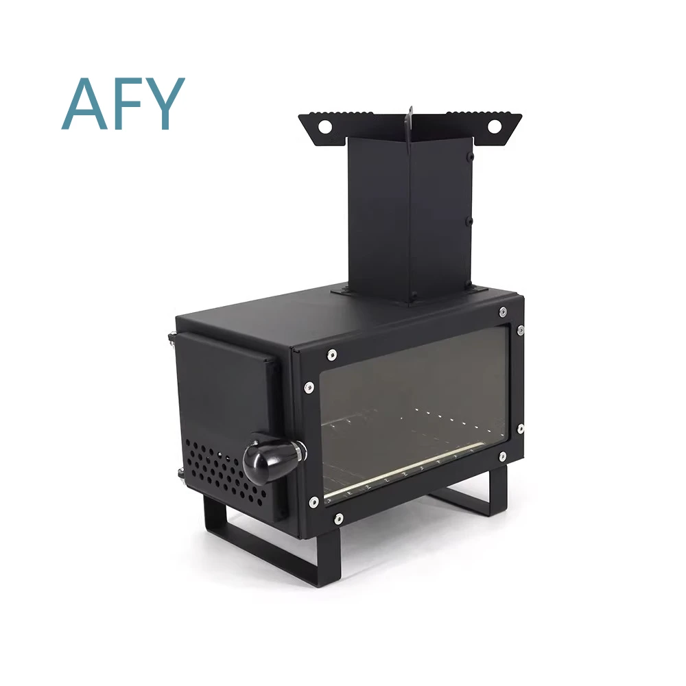 Outdoor Camping Tabletop Wood Stove for Picnic Heating Tea Making Portable Folding Stove for Tent Backyard Patio RV Travel
