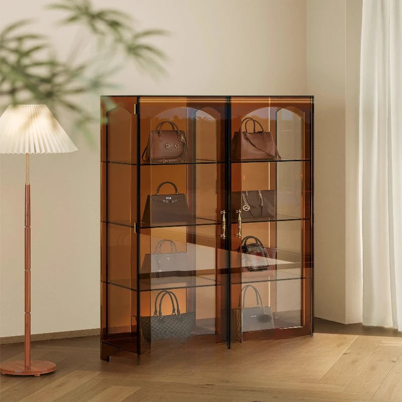 Living room display cabinet, household light luxury figure cabinet display cabinet, living room wine cabinet, display cabinet w