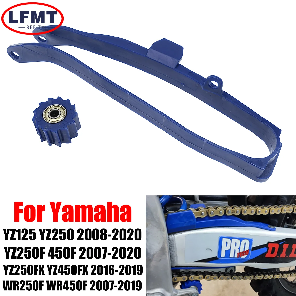 

Chain Slider Swingarm Guide Lower Roller and Chian Guide Guard KitS For Yamaha YZ125 250 YZ250F 450F YZ250FX 450FX WR250F 450F