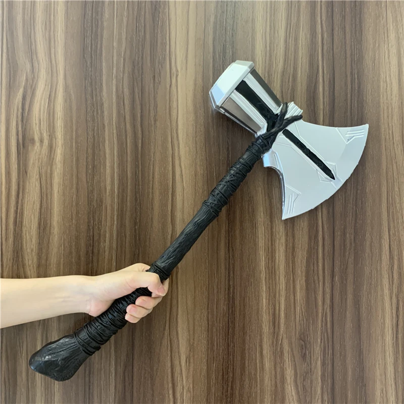 1:1 Axe Stormbreaker Kid Cosplay Ver. Thunder War Axe Prop Thor\'s Hammer Weapon Superhero Role Playing Movie PU Model Toys