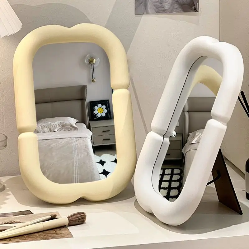Plastic Makeup Mirror Household Female Desktop Dressing Table Mirror Student Dormitory Desktop Adjustable Makeup Mirror ZG455
