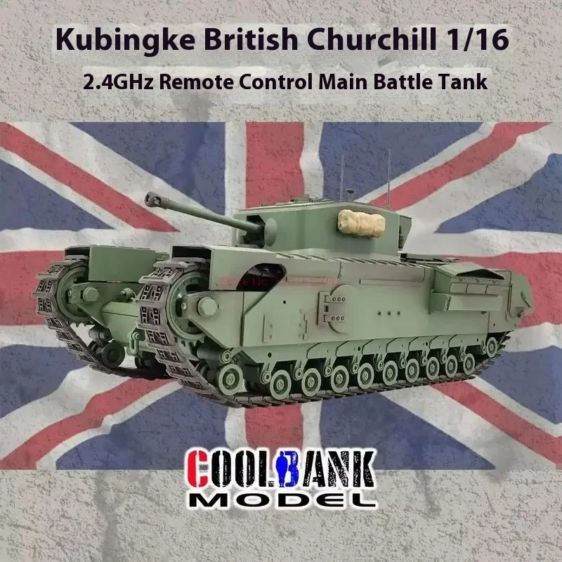 New Rc British Churchill 1:16 Remote-Controlled Tank Churchill C2310 Full-Size Electric Remote Control Model Military Toy Remote