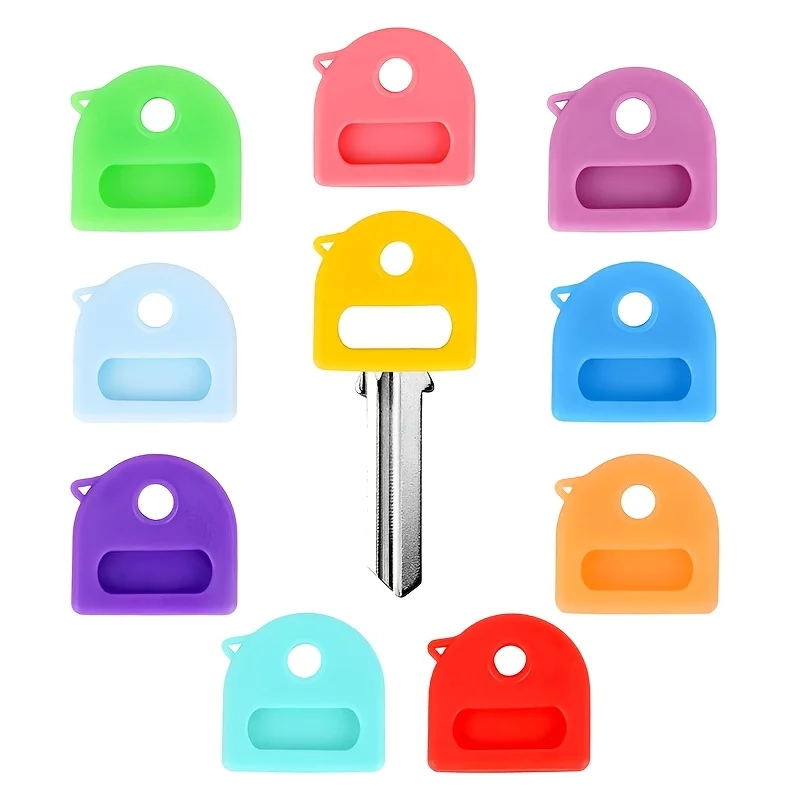 20/10/5pcs Key Covers Caps, Key Identifiers with Labels,Soft Stretchy Key Covers for House Key,Cute Key Head Protectors