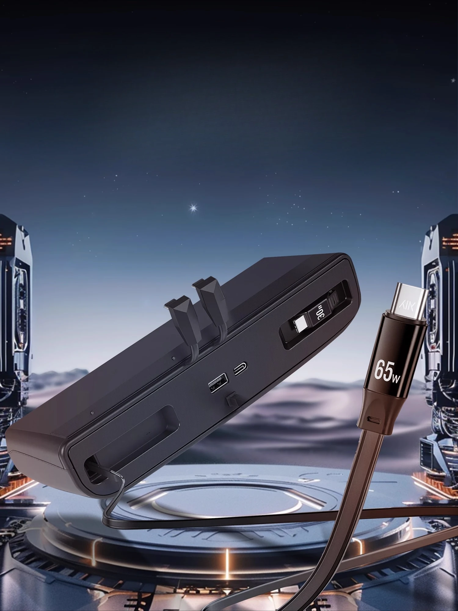 Car Center Console Docking Station For Xiaomi YU7 SU7, Mobile Phone Charger Fast Charging Type-C Intelligent Expansion Dock