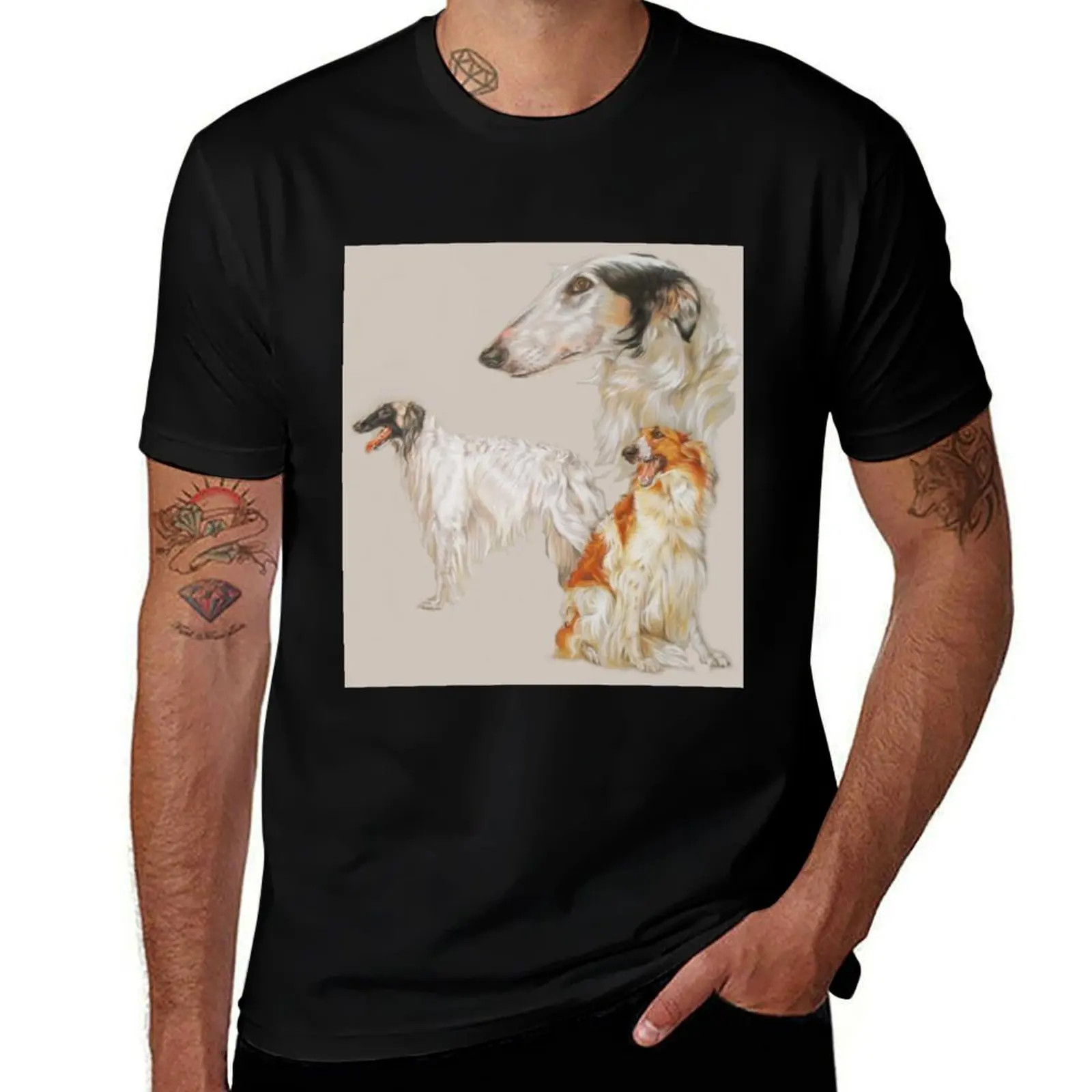 

Borzoi Gallimaufry T-Shirt man t shirts for men t shirts for man cotton funny t shirt man casual T-shirt