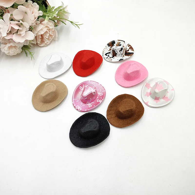 

Mini Denim Hat Cowboy Hat Cute Top Hat For Crafts Accessories Party Doll Festival For Doll Or Pet Decoration Multiple Colors