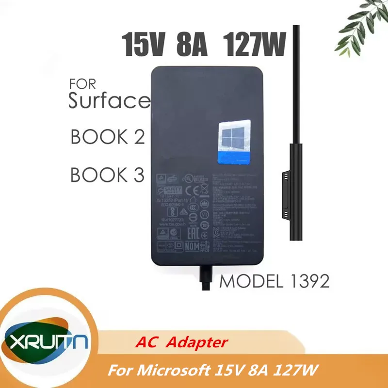 

127W 15V 8A Charger For Microsoft Surface Laptop Surface Book 3 2 Surface Go Surface Pro 6 7 Model 1932 with 5V 1.5A USB