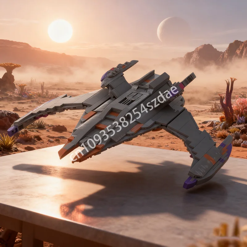 

544 шт. MOC Jem Hadar Battlecruiser, пространственная модель, строительные блоки, сборка, рождественский подарок, креативные игрушки, образовательный кирпич для детей