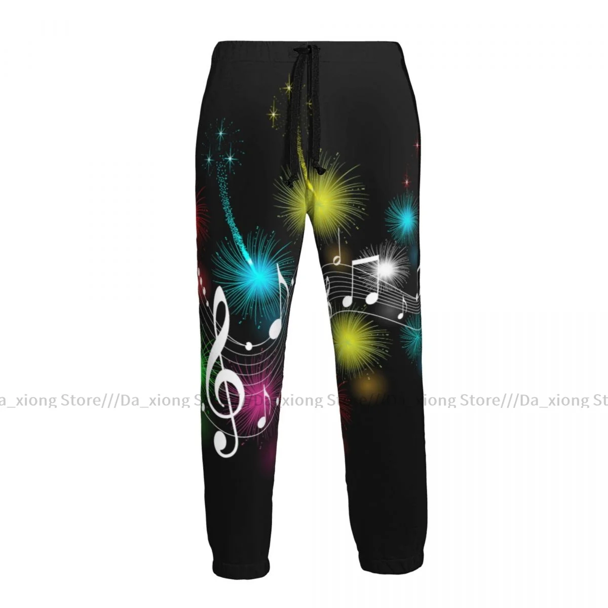 Casual Jogger Pants Music Notes Men Fitness Gyms Pants Outdoor Sweatpants Pants Mens Trousers