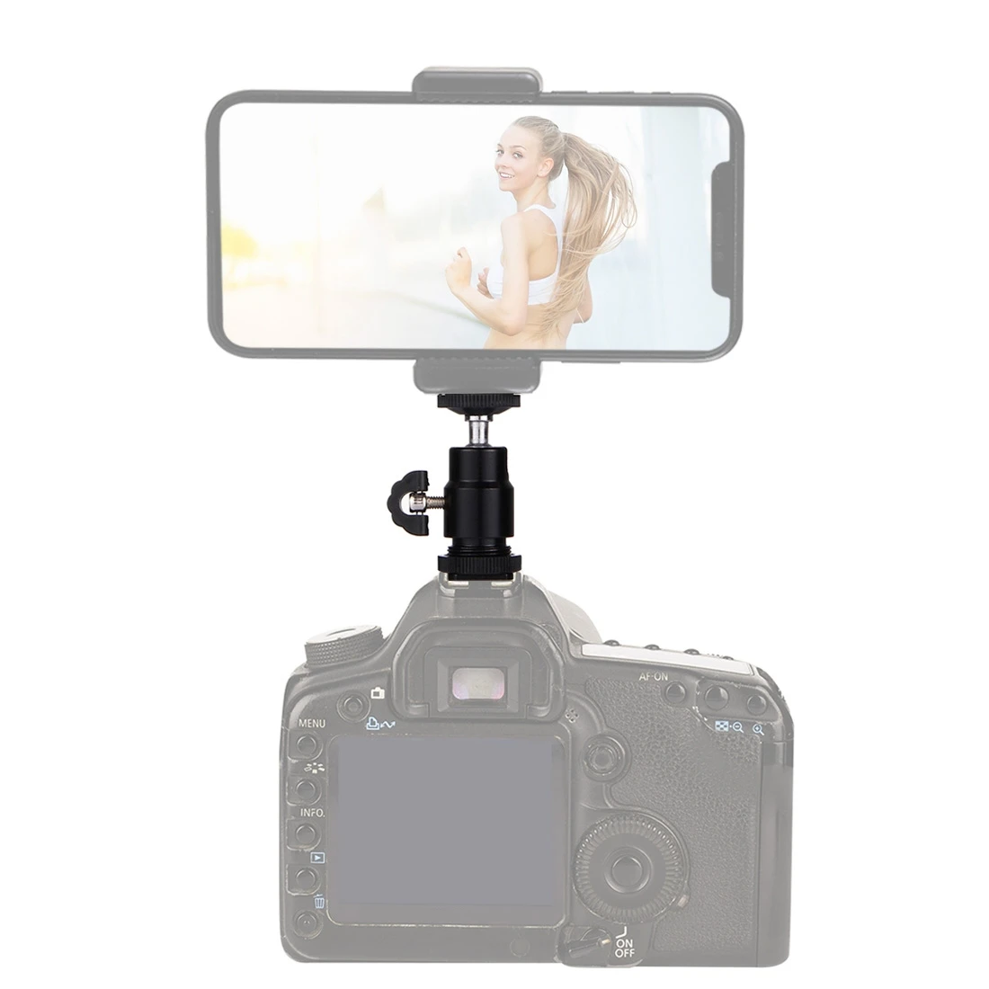 PULUZ Cold Shoe Tripod Ball Head Mount Adapter 1/4 inch Tripod Screw Head with Lock Camera Tripod Adapter Mount Accessories