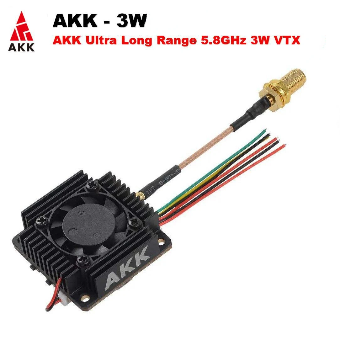 FPV Accessory AKK Ultra Long Range 4.9/5.8G 3W High-power Image Transmission VTX Time Traveling Machine FPV UAV Signal Stability