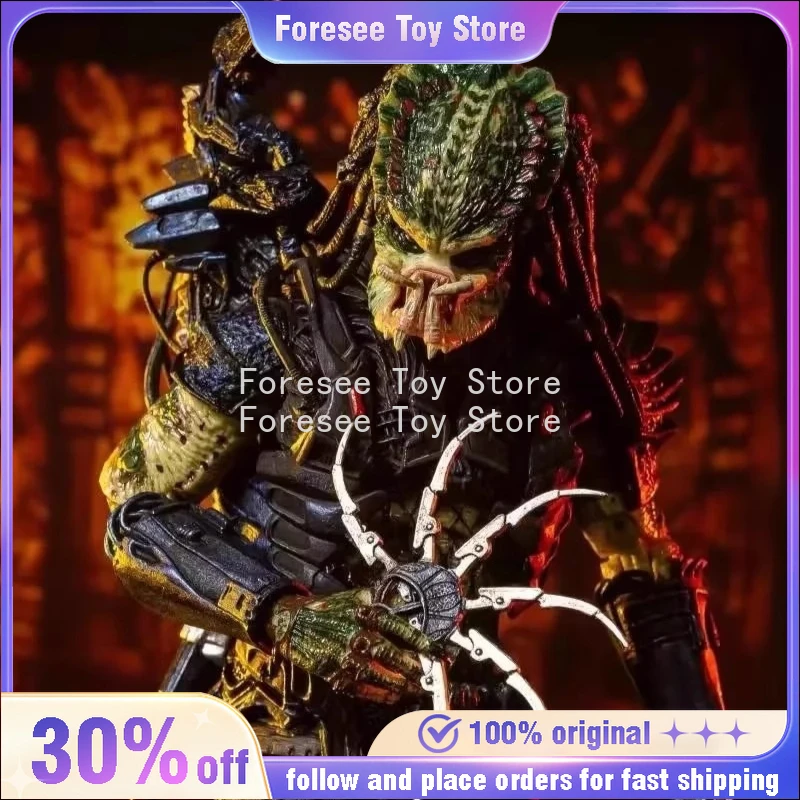 Neue 18 cm NECA Predator 2 Anime-Figuren Light-up Luxury Edition Actionfigur Desktop-Ornament Dekorationen Bestes Geschenk für Kinder