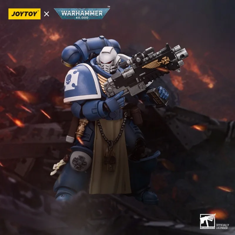 JOYTOY Warhammer 40K Series 1/18 Action Figures Anime 12.1cm Ultramarines Guards Veteran Armed with A Bolt Rifle Christmas Gifts