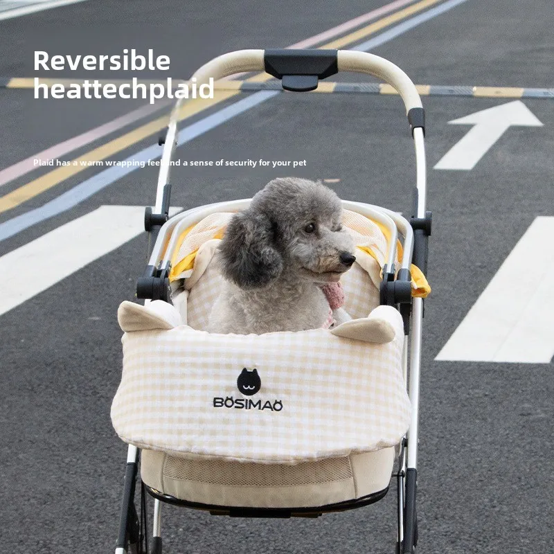 Winter Warm Pad for Pet Stroller Dirt-resistant Edge Cushion Soft Warm Comfor Pet Product Accessories for Outdoor Travel Pe