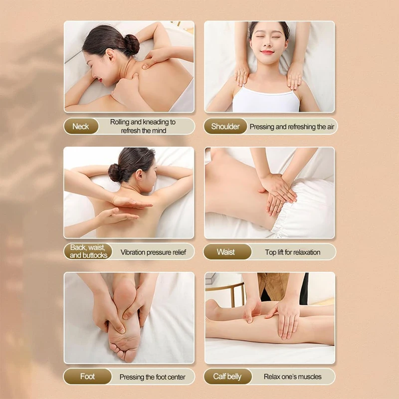 Repor Materasso per massaggio elettrico Cuscino d'aria Rullo a infrarossi Airbag elettrico per tutto il corpo Tappetino per massaggio a pressione con allungamento delle vibrazioni