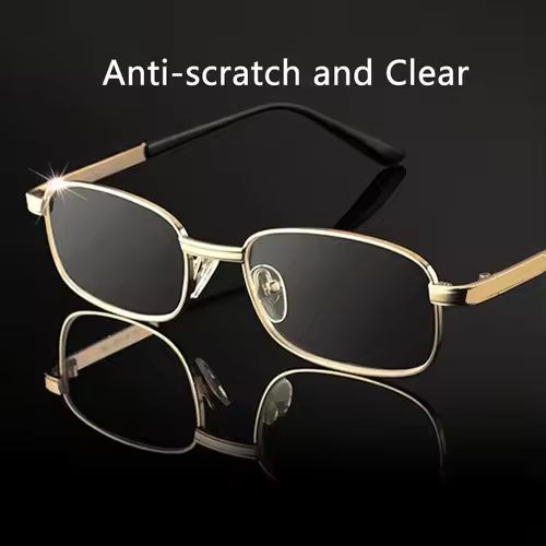Design Reading Glasses for Men and Women Full-frame Alloy Clear HD Lens Presbyopia Eyeglasses Impact Scratch Resistant 0 To +4.0 - Image 2