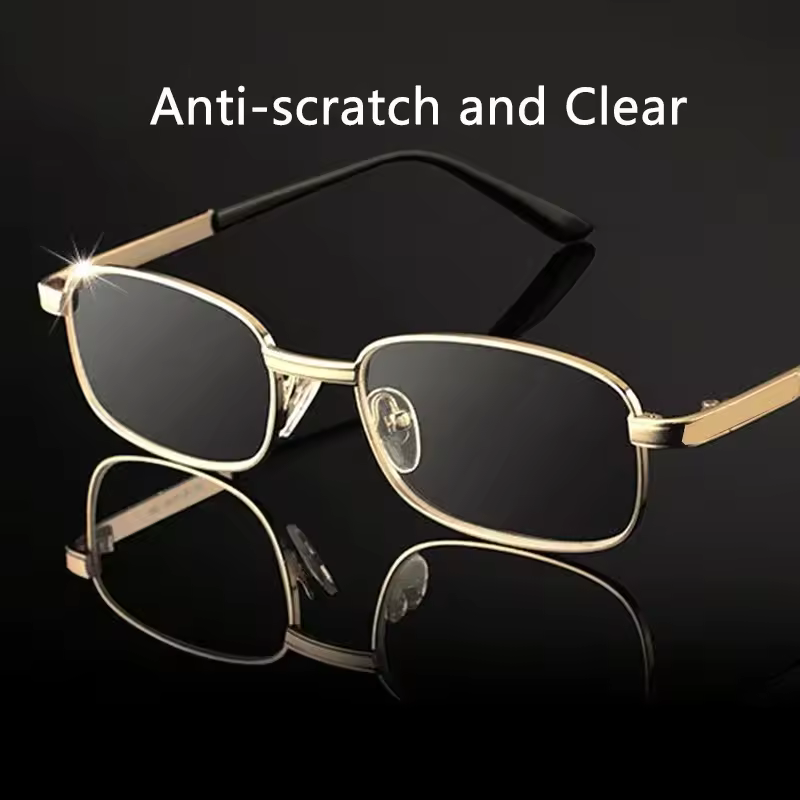Design Reading Glasses for Men and Women Full-frame Alloy Clear HD Lens Presbyopia Eyeglasses Impact Scratch Resistant 0 To +4.0 - Image 2