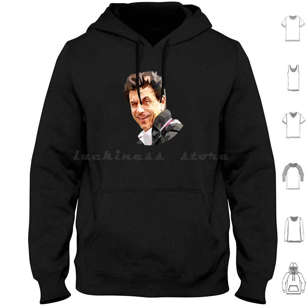 Toto Wolff Hoodie Cotton Long Sleeve Drive To Survive Worldengine Low Poly Low Poly Art Grand Prix