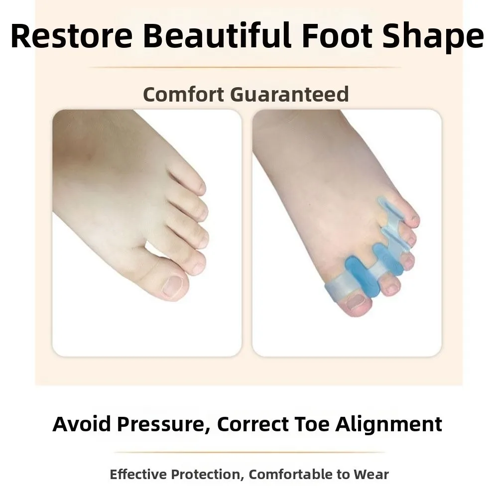Ultra Soft Toe Separators Wearable Protective Toe Straighteners Anti-Friction Comfort Hammer Toes Corrector Foot Care