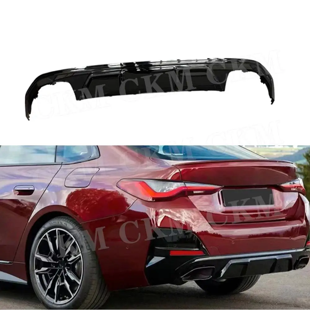 Dry Carbon Fiber / ABS Rear Diffuser Bumper Lip Spoiler for BMW 4 Series G26 M440i M Sport Gran Coupe 2021 + Car Accessories