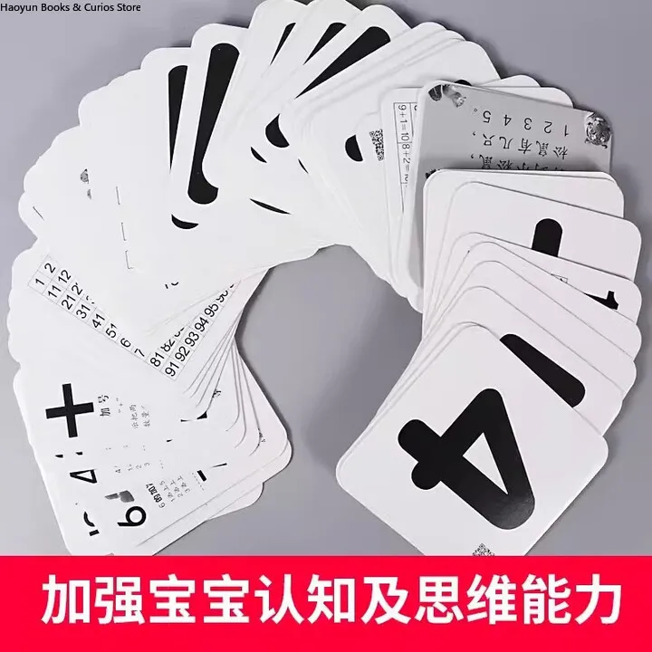 Early Math Cards for Toddlers (Ages 0-6) | Text-Only Number & Counting Flashcards | Educational Toy、Math Learning Cards