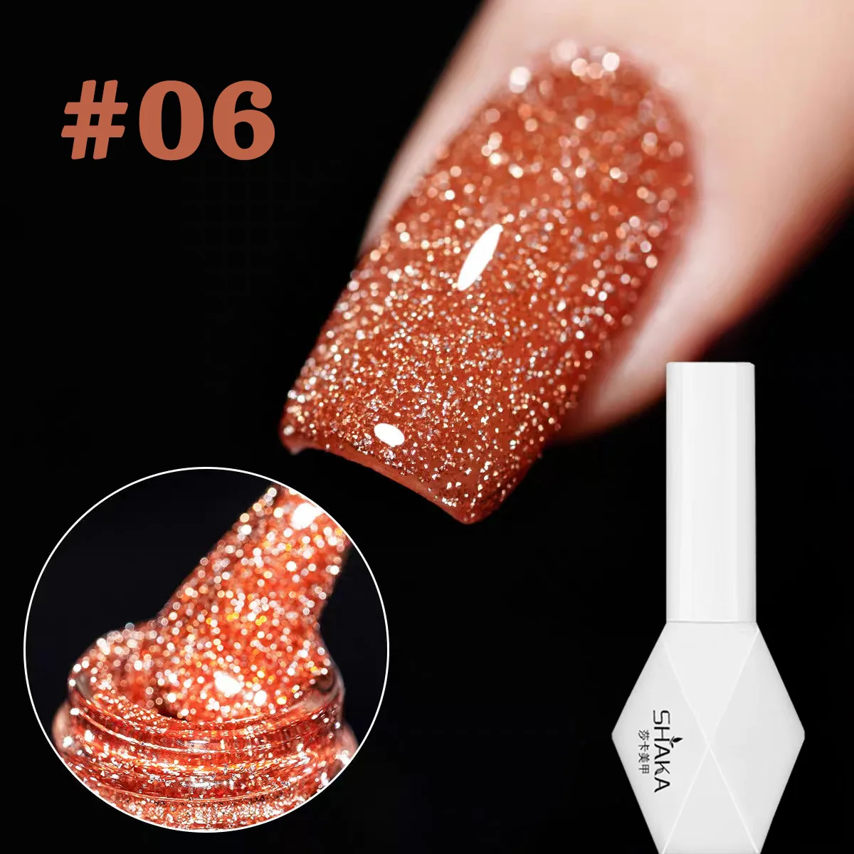 1-12 قطعة WS مسمار الفن الذهب الأحمر كسر الماس هلام مسمار البولندية الخريف الشتاء الأظافر شعبية فلاش نمط المنزل DIY بها بنفسك مانيكير لوازم #6