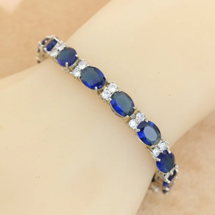 Classic More Color Zirconia 925 Silver Bracelet for Women Wedding Jewelry Birthday Gift