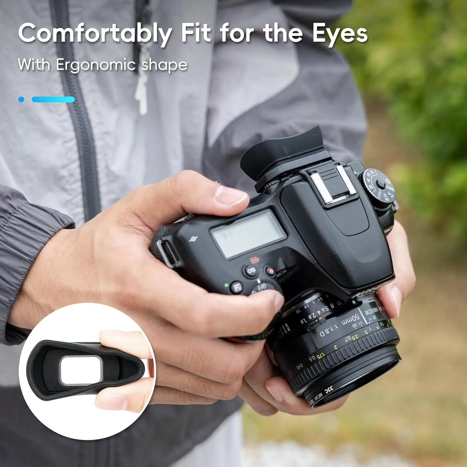 Camera Eyecup Eyepiece Viewfinder for Nikon D7500 D7200 D7100 D7000 D5200 D5100 D5000 D3500 D3400 Replaces DK-20/21/23/24/25/28