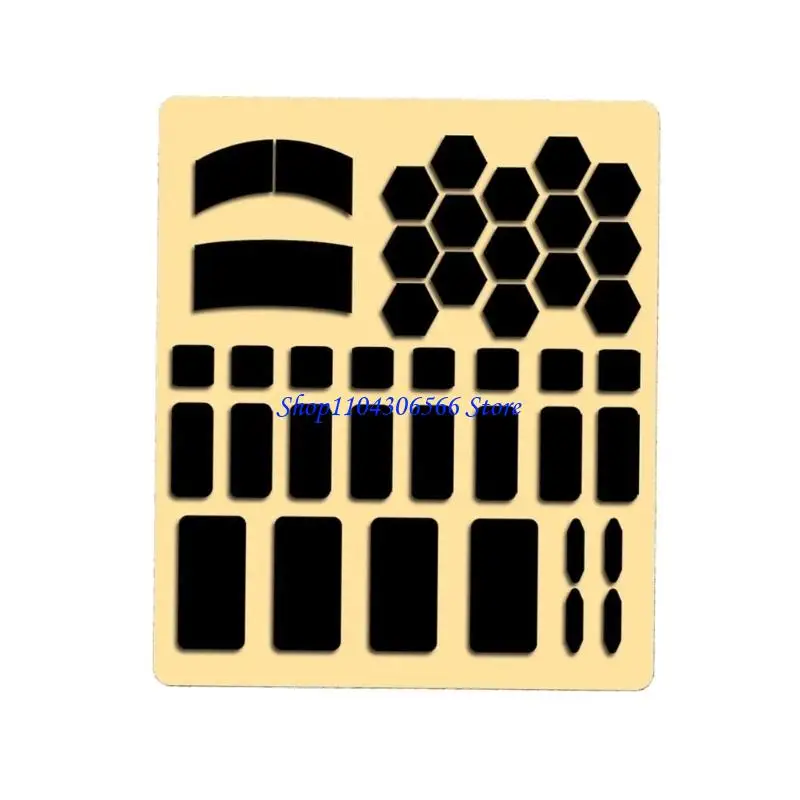 02DD 42pcs Nonslip Sweat Proof Silicone Pads for Keyboards and Mouse Stickers Set